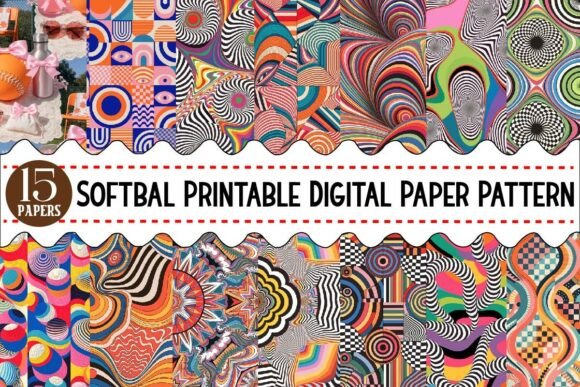 Download Softbal Printable Digital Paper Pattern - Printable digital paper Collection