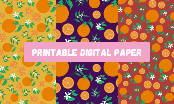Download Orange Printable Digital Paper - Printable digital paper Collection