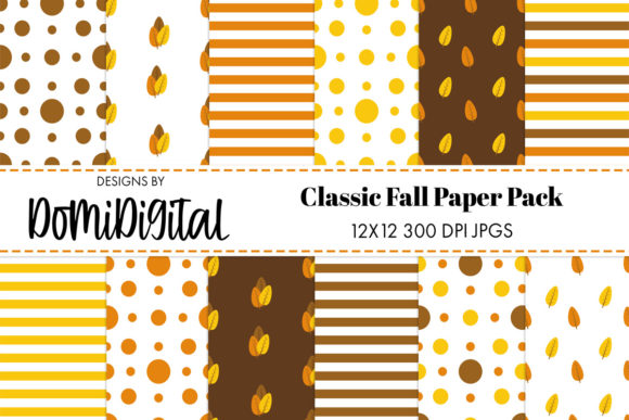 Download Classic Fall Digital Paper Pack - Fall digital paper Collection